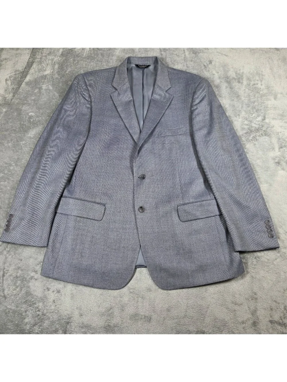 Jos A Bank Sport Coat 44R Blue Hopsack Signature Tailored Fit Blazer Jacket